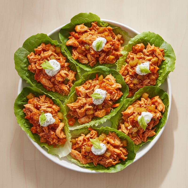 Buffalo Chicken Lettuce Wraps