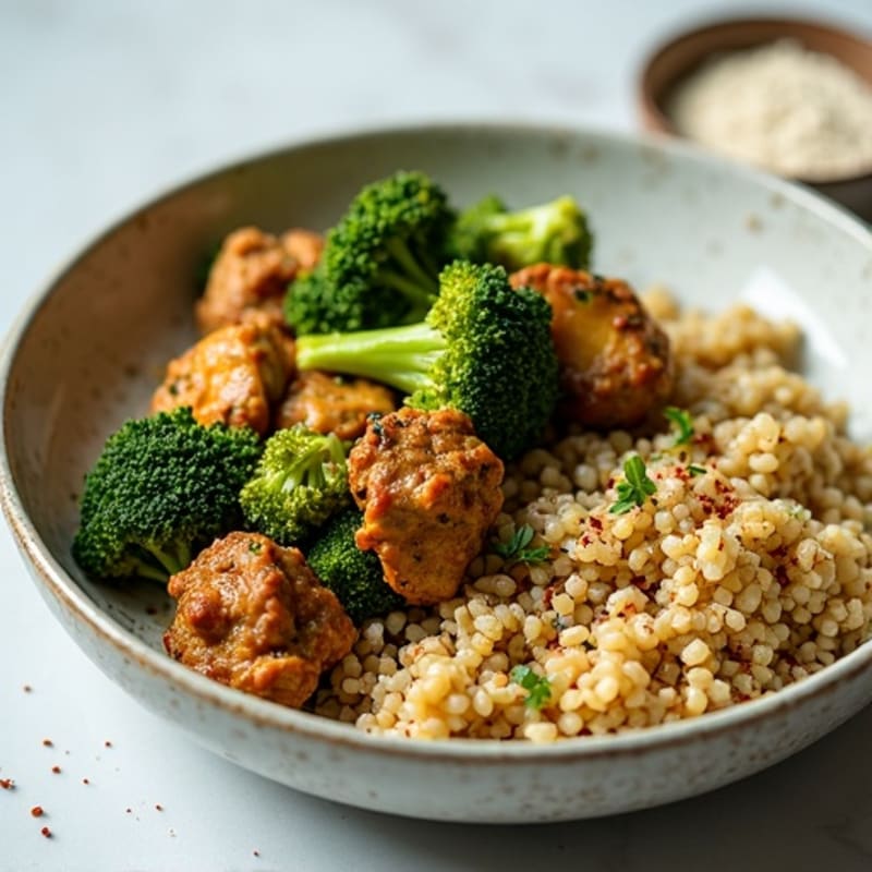 Lean Ground Turkey Skillet with Crispy Roasted Broccoli