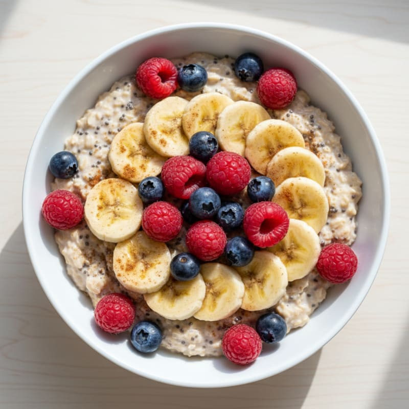 Banana Berry Overnight Oats
