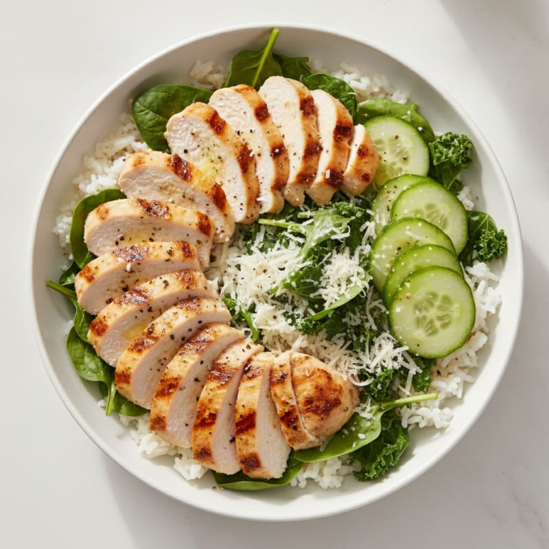 Grilled Chicken and Rice Power Bowl