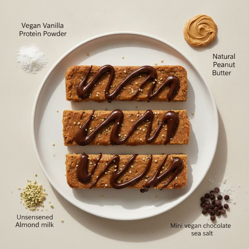 No-Bake Chocolate Peanut Butter Protein Bars