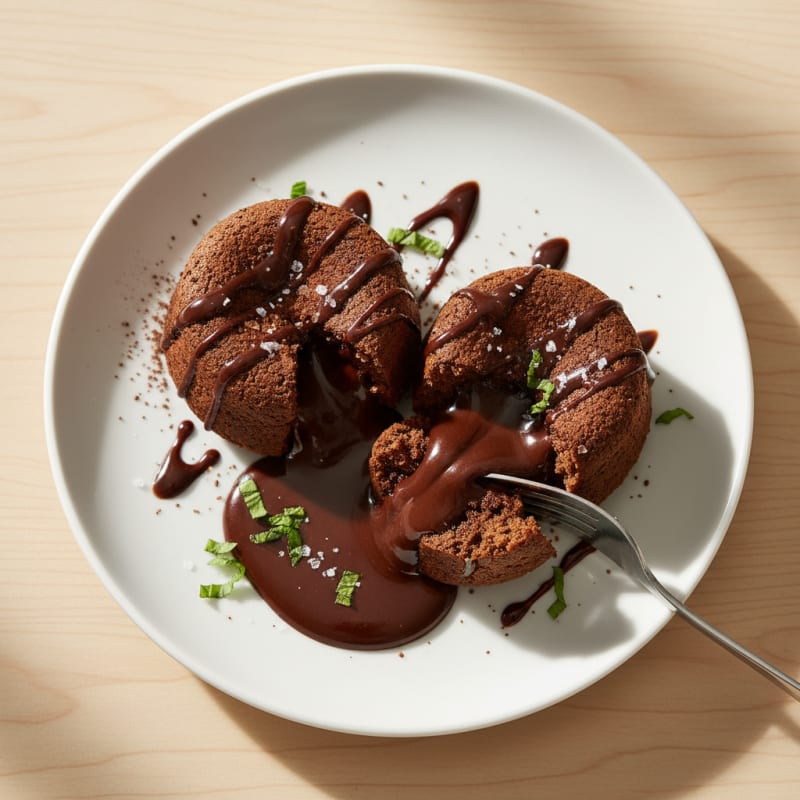 Silky Dark Chocolate Lava Cakes