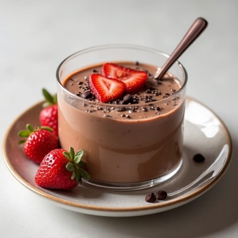 Silky Chocolate Protein Pudding with Chia Seeds