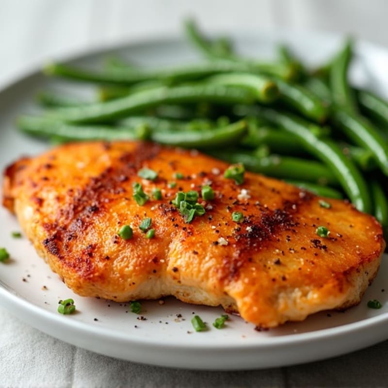 Crispy Roasted Sweet Potato and Chicken with Green Beans