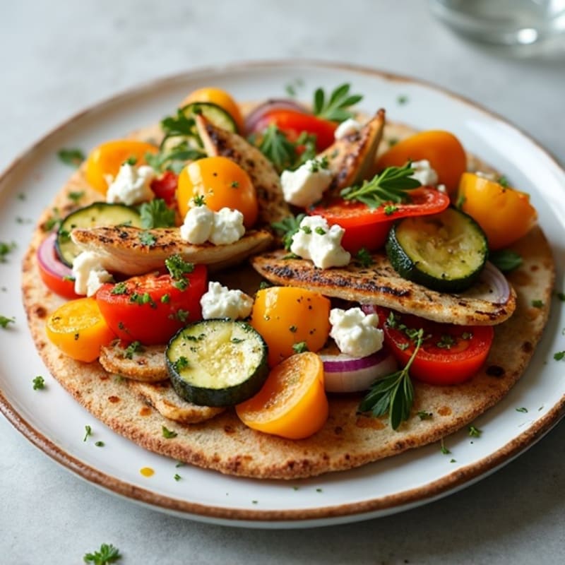 Herb-Roasted Vegetable and Goat Cheese Flatbread