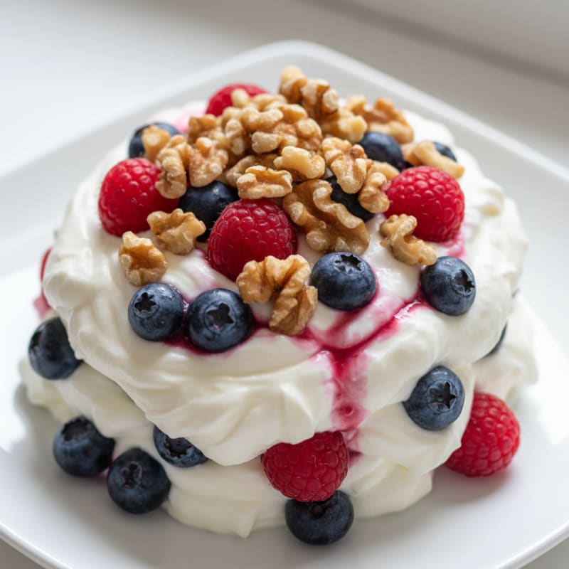Silky Greek Yogurt Protein Parfait with Mixed Berries