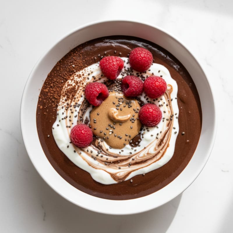 Silky Chocolate Protein Pudding with Greek Yogurt
