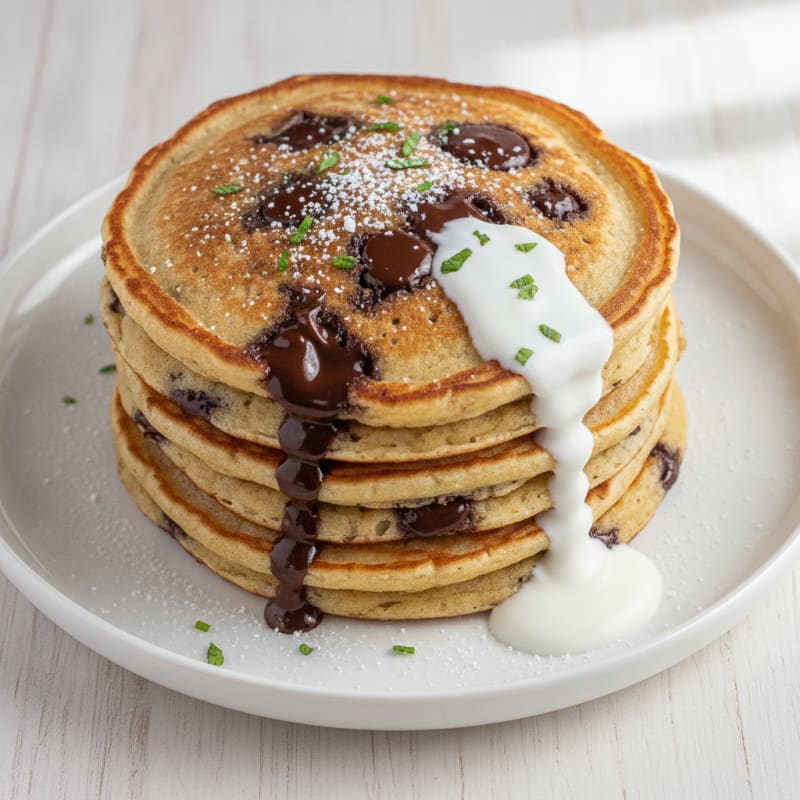 Chocolate Chip Buttermilk Protein Pancakes