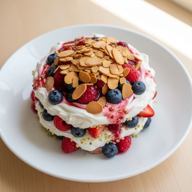 Greek Yogurt Protein Parfait with Mixed Berries