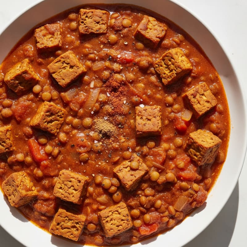 Hearty Tempeh and Lentil Chili