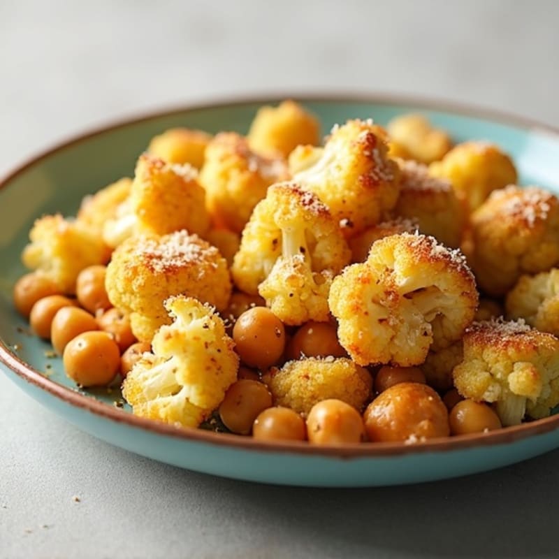 Crispy Garlic Parmesan Roasted Cauliflower