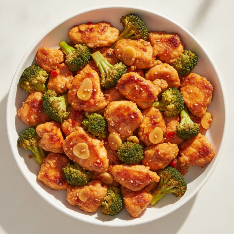 General Tso's Chicken with Broccoli