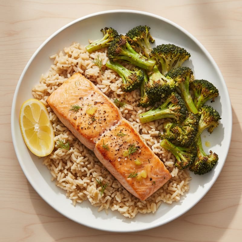 Sheet Pan Lemon-Herb Salmon and Broccoli