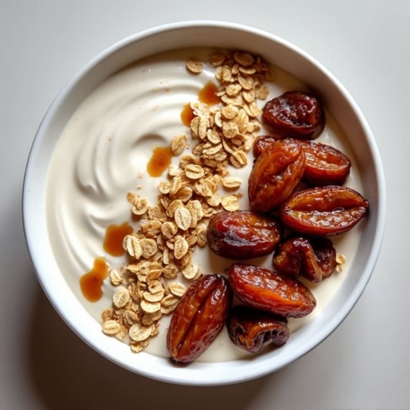 Greek Yogurt Protein Bowl with Dates and Crunchy Oats