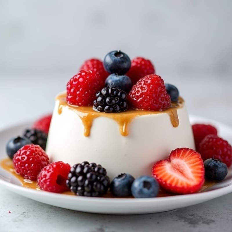 Silky Greek Yogurt Protein Mousse with Mixed Berries