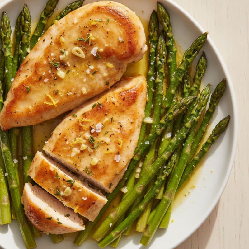 Lemon Herb Chicken with Roasted Asparagus