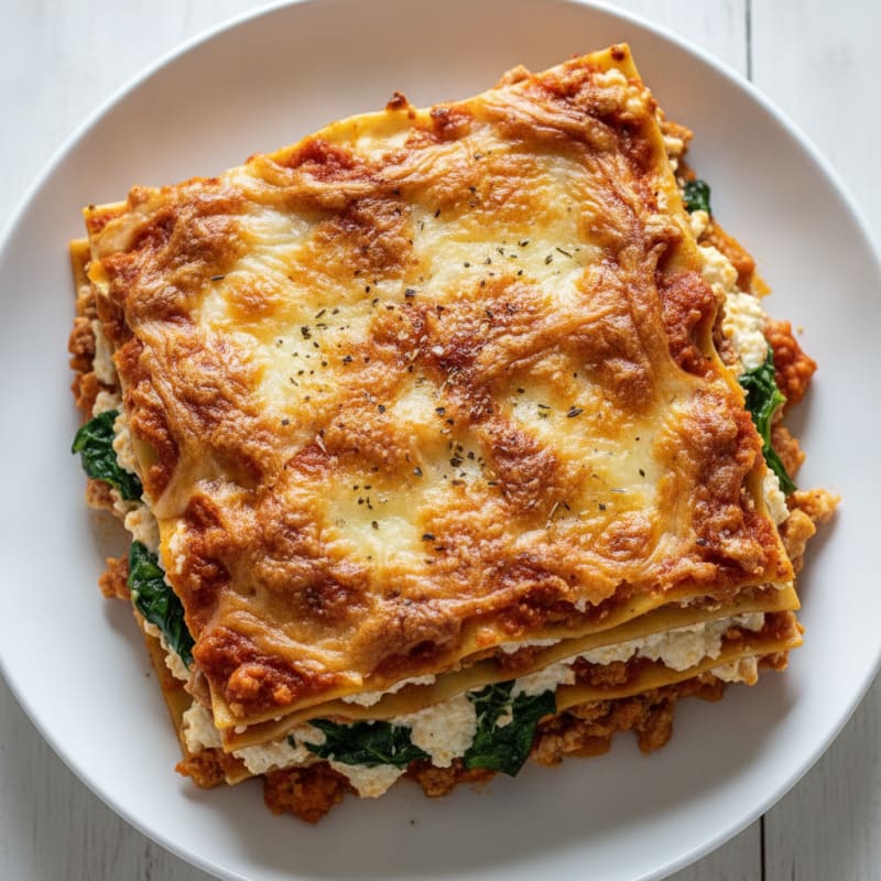 Turkey and Spinach Lasagna Bake