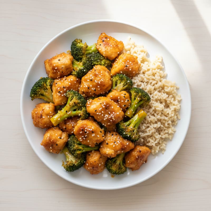Baked Orange Chicken and Broccoli