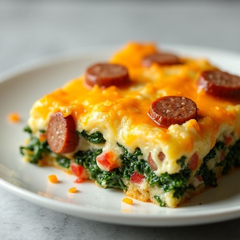 Savory Sausage Kale Breakfast Casserole