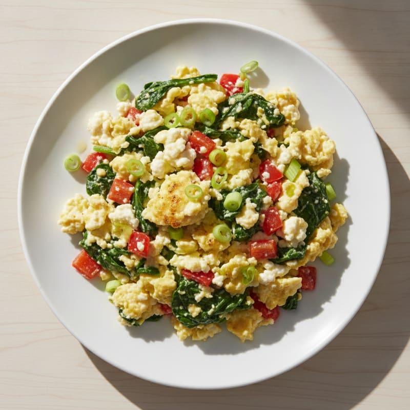 Egg and Cottage Cheese Veggie Scramble