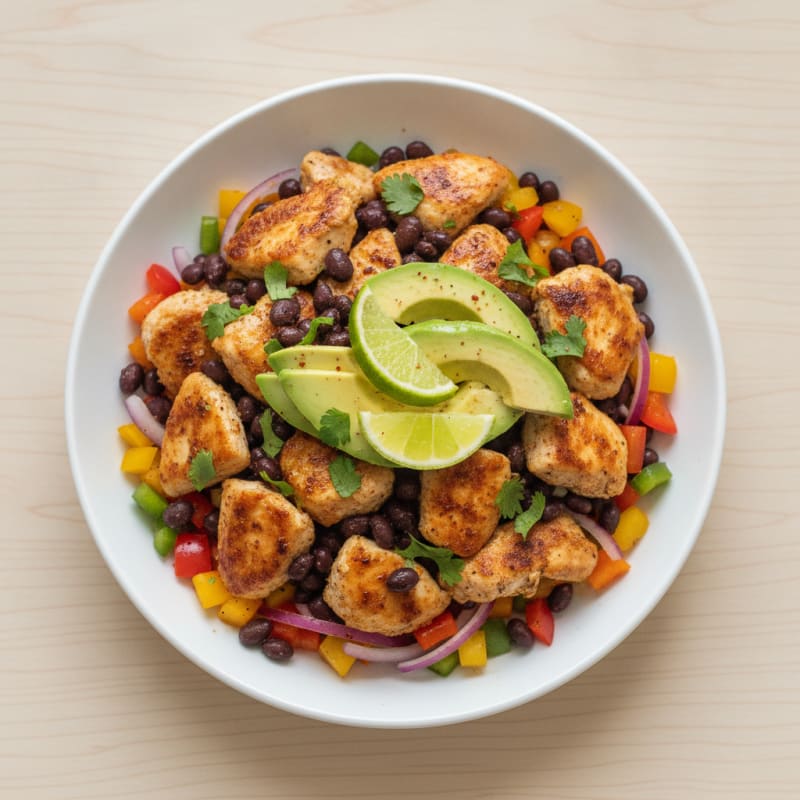 Chicken and Black Bean Fiesta Bowl