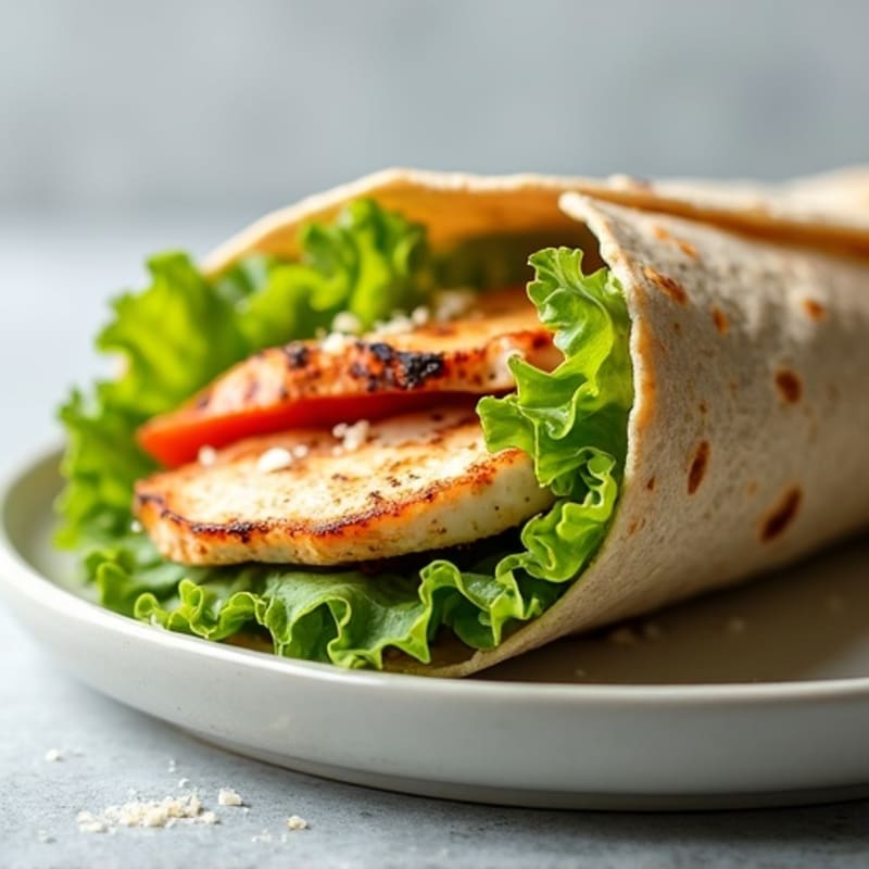 Healthy Chicken Caesar Wrap