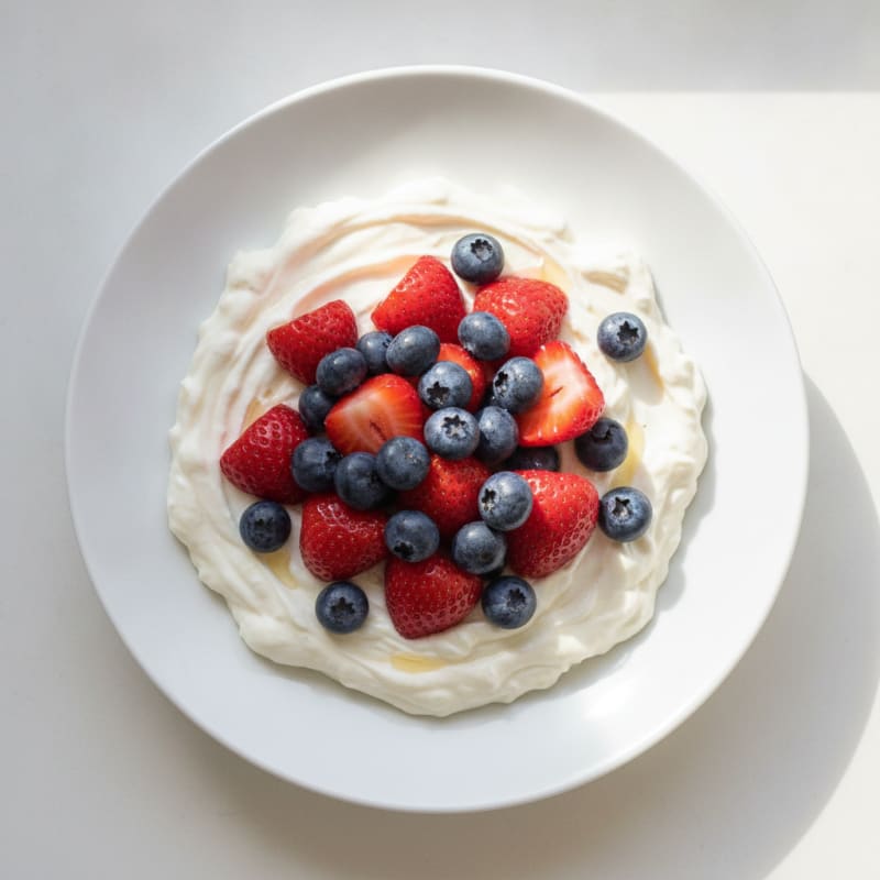 Silky Vanilla Protein Yogurt with Berries