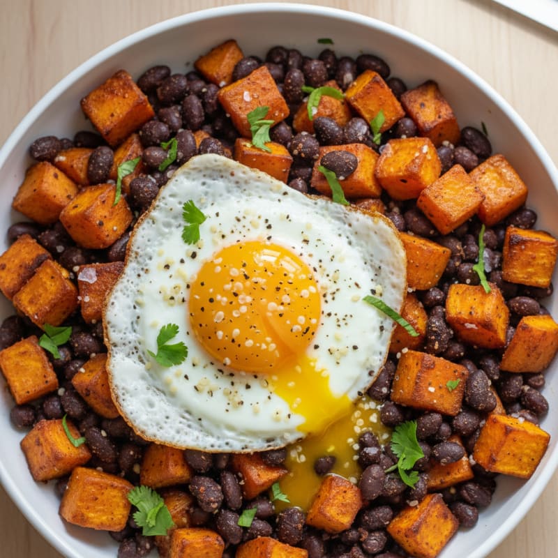 Roasted Sweet Potato and Black Bean Bowl