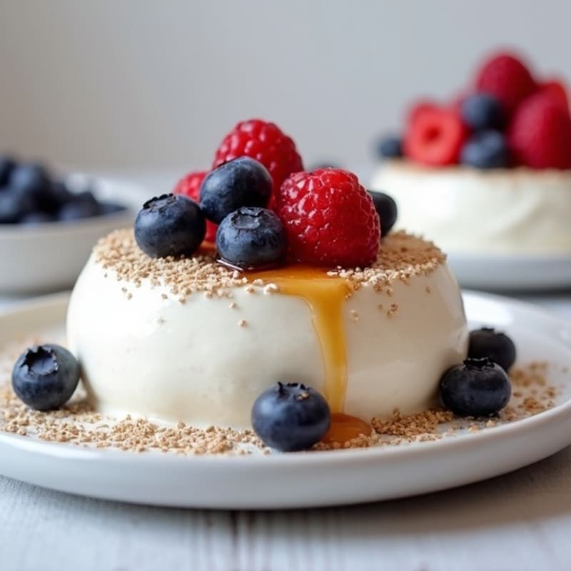 Greek Yogurt Protein Mousse with Berries