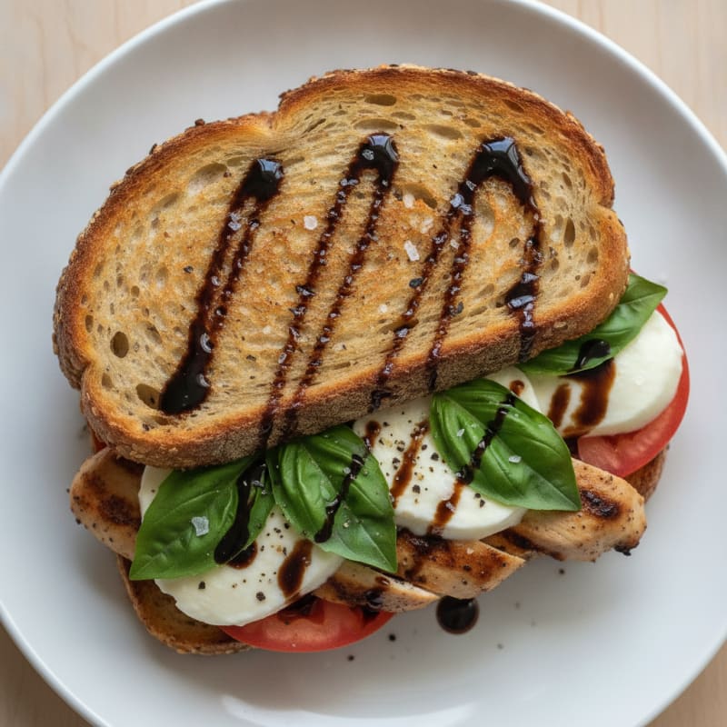 Grilled Caprese Sandwich with Balsamic Glaze