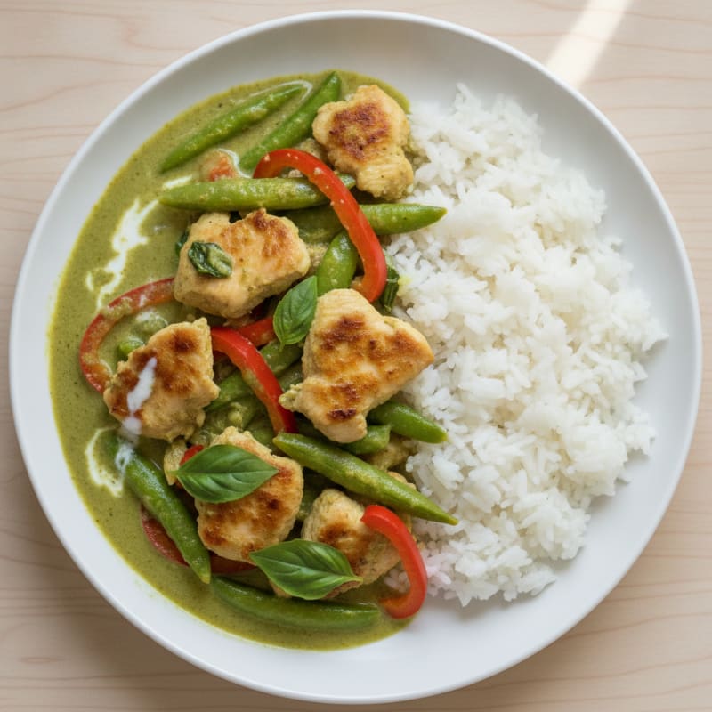 Green Curry Chicken with Jasmine Rice