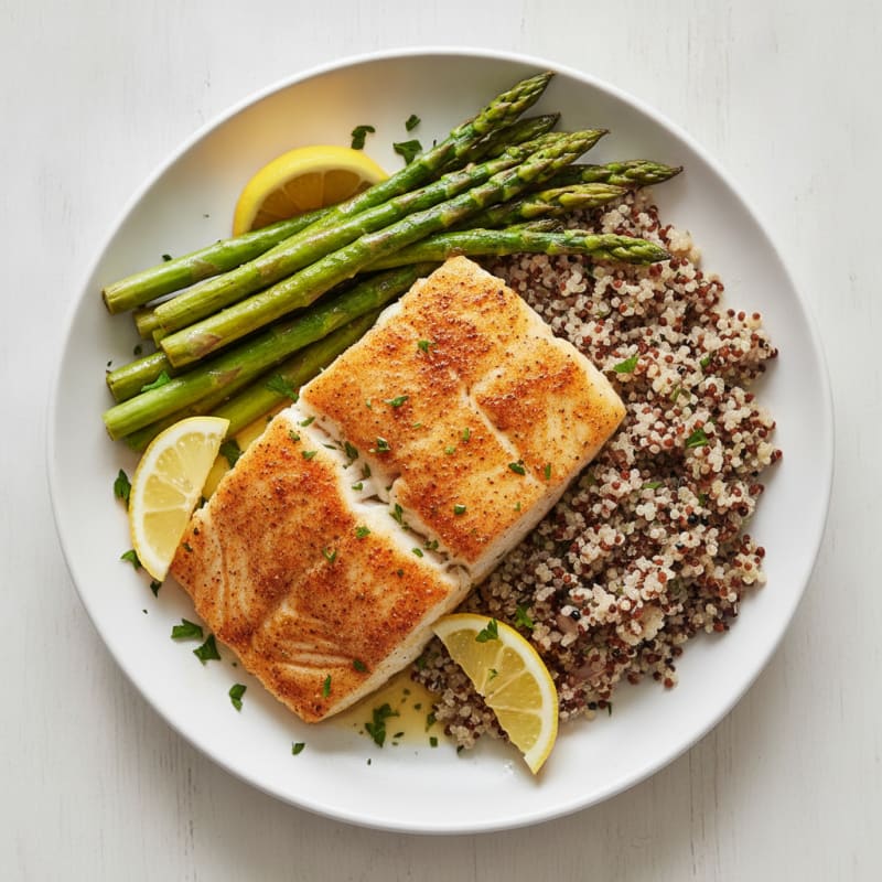 Cajun Baked Halibut with Lemon
