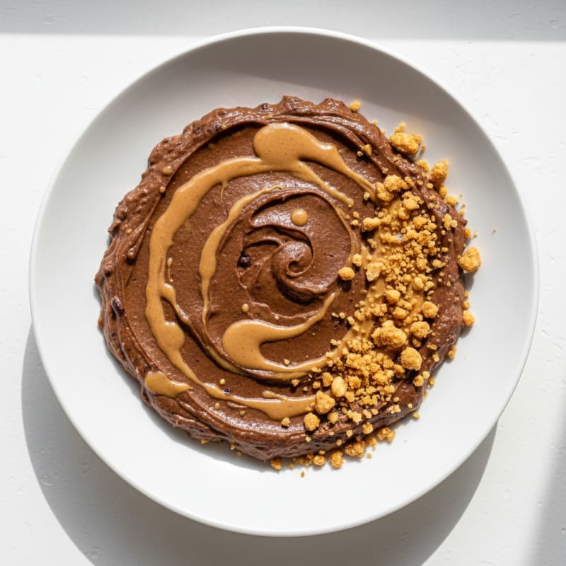 Silky Chocolate Protein Pudding with Peanut Butter Swirl