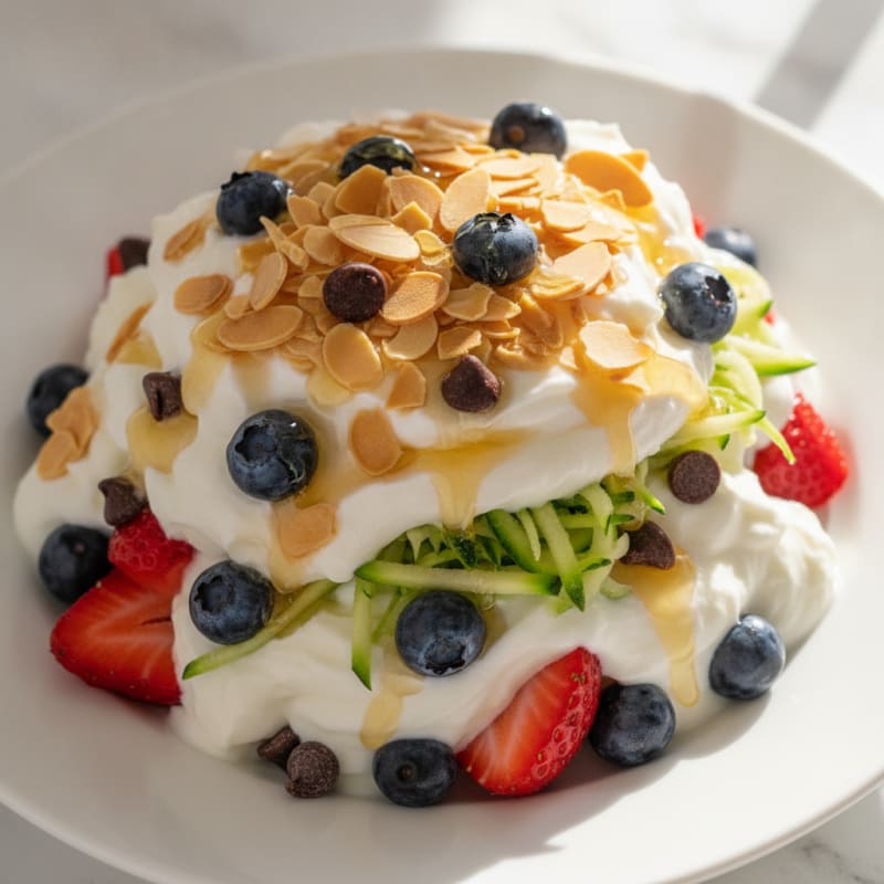 Creamy Greek Yogurt Parfait with Berries and Crunchy Almonds