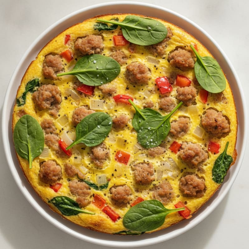 Savory Breakfast Egg and Sausage Bake