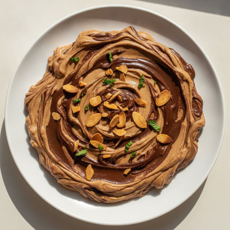 Creamy Vegan Protein Pudding with Almond Butter and Cocoa