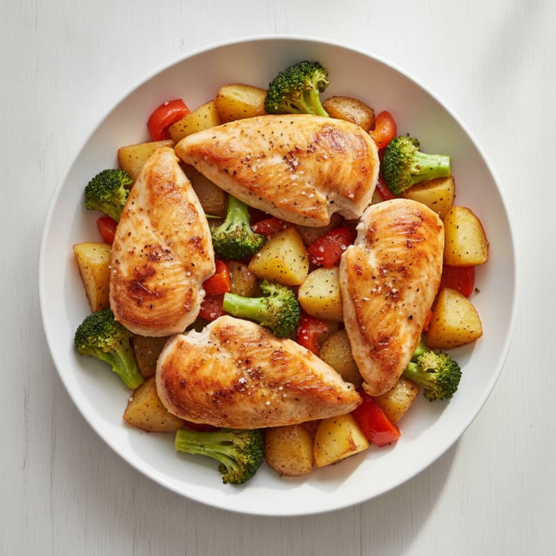 Roasted Chicken and Vegetable Bowl