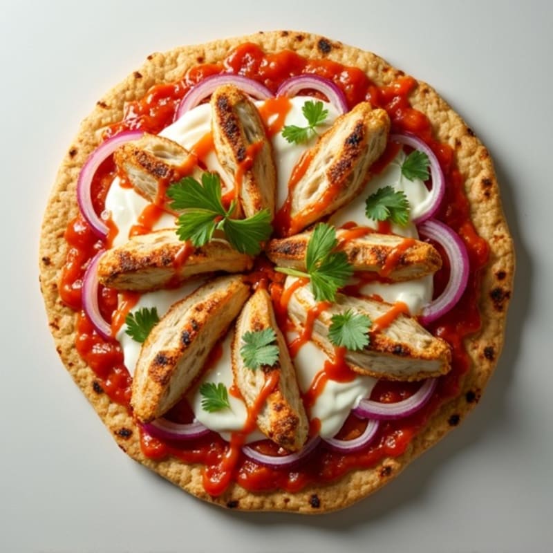 Crispy Whole Wheat Chicken BBQ Ranch Pizza