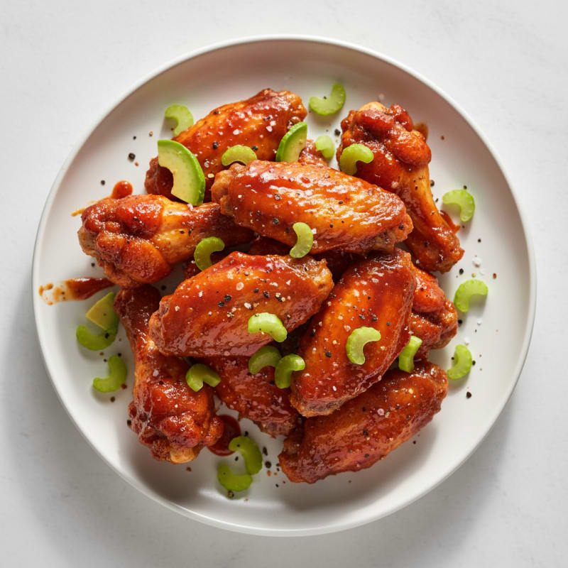 Spicy BBQ Glazed Chicken Wings