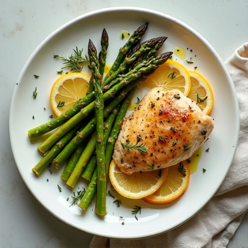 Sheet Pan Lemon Herb Chicken and Roasted Asparagus