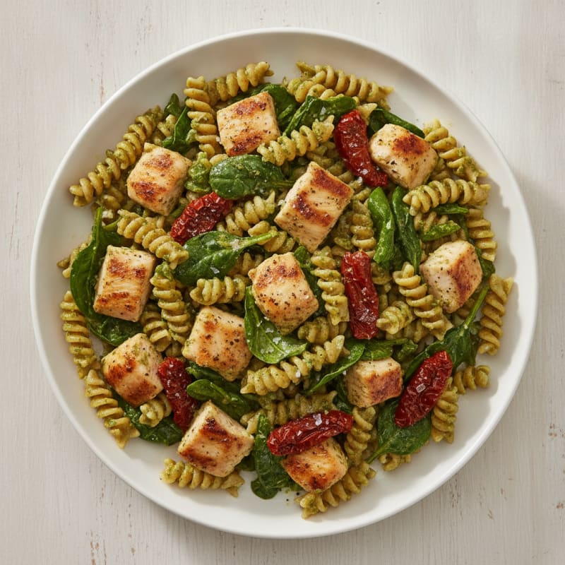 Pesto Chicken with Sundried Tomato Pasta