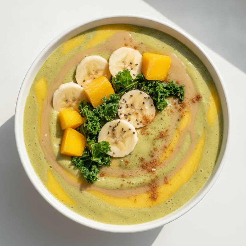 Tropical Mango Banana Kale Smoothie