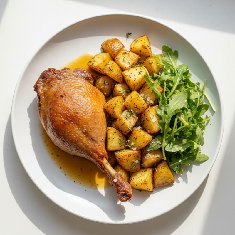 Duck Confit with Herb-Roasted Potatoes