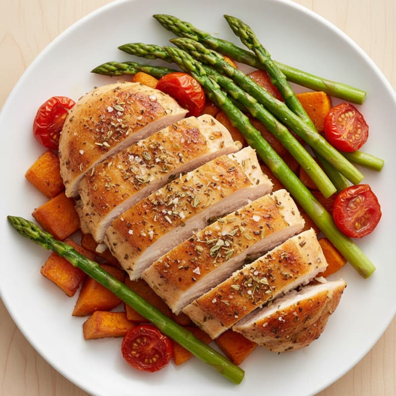 Crispy Lemon-Herb Roasted Chicken Breast