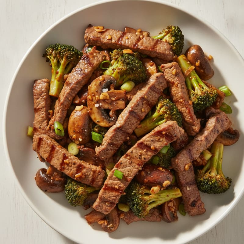 Garlic Beef and Mushroom Stir-Fry