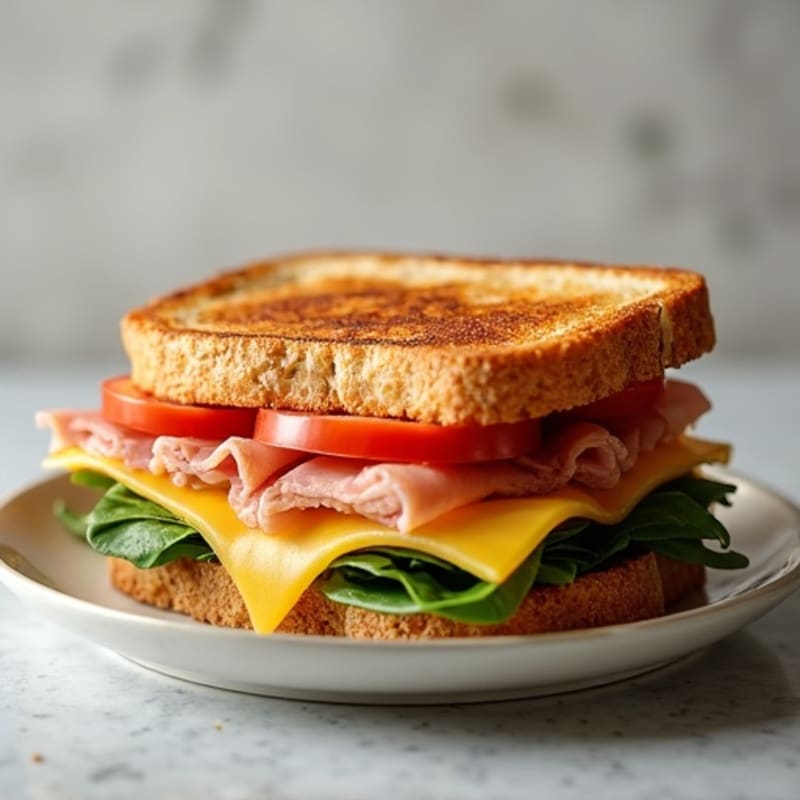 Lean Ham and Swiss Crispy Melt