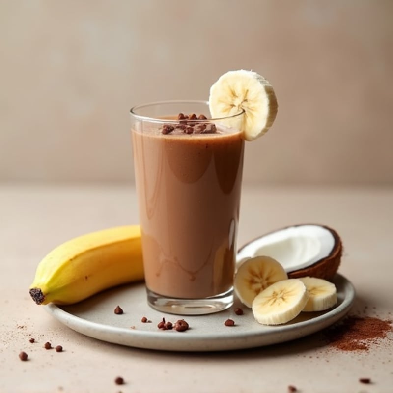 Creamy Chocolate Coconut Protein Smoothie