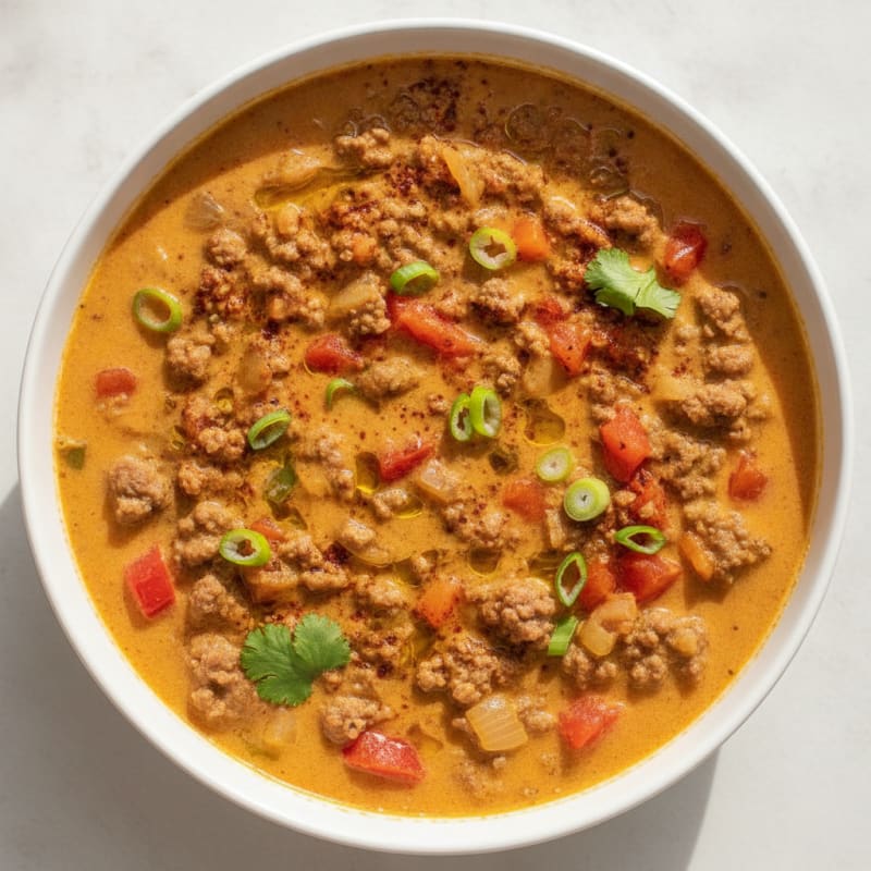 Ground Beef Pumpkin Taco Soup