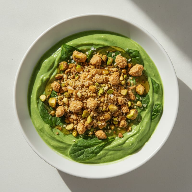 Minty Yogurt with Pistachio Crunch