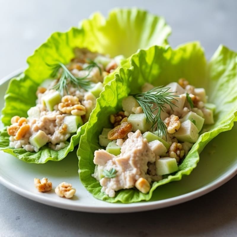 Creamy Dill Chicken Salad with Crisp Lettuce Wraps